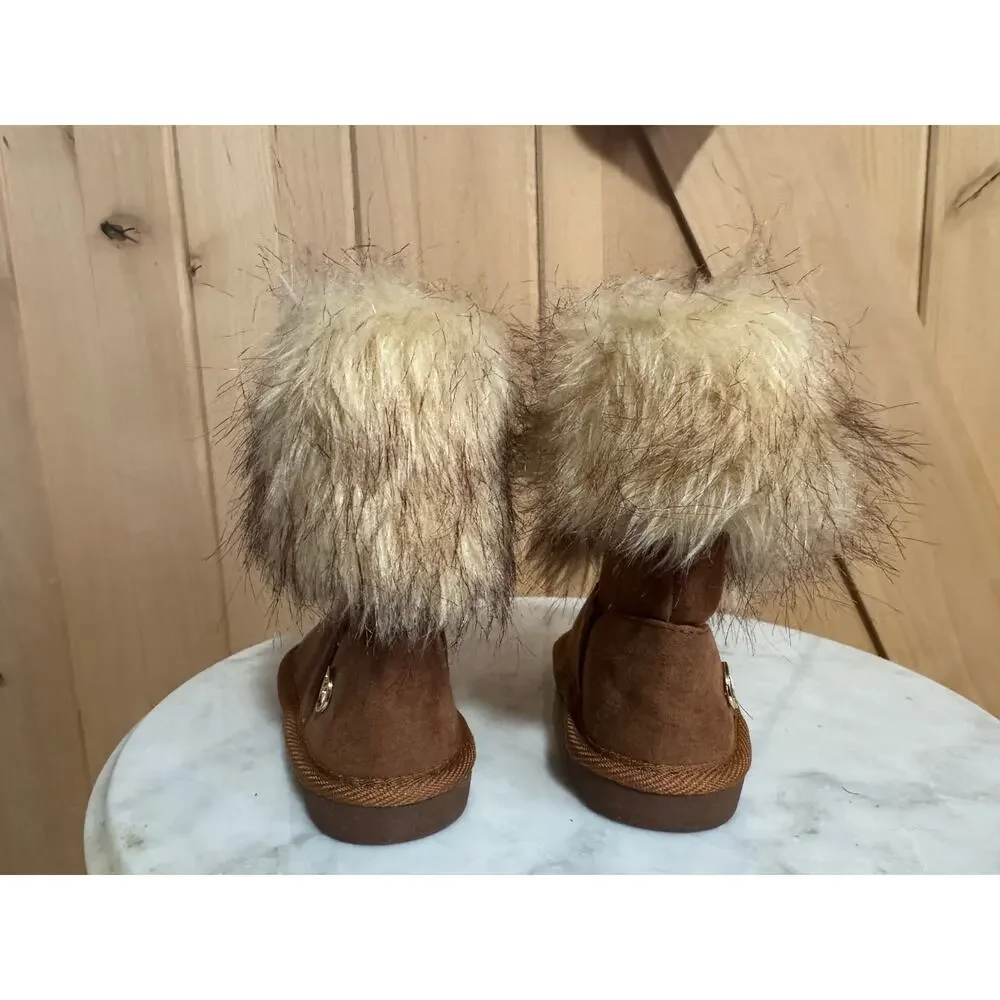 Michael Kors | Alyona-T MK Girls Pom Pom Fur Bootie | Toddler Size 7